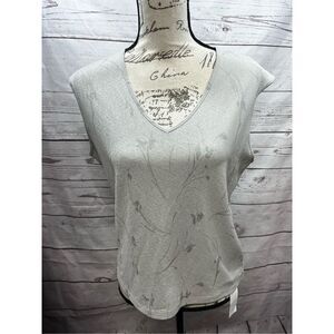 Rena Rowan‎ medium sleeveless light green top -2165